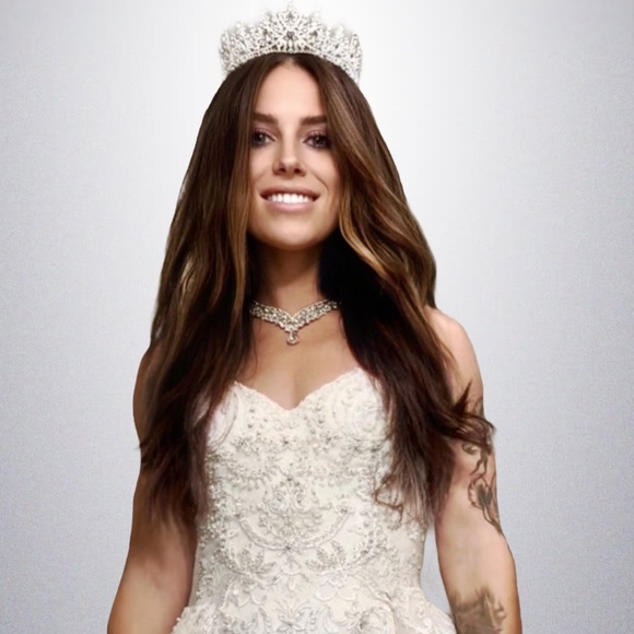 Justin Alexander Wedding Gown with detachable skirt